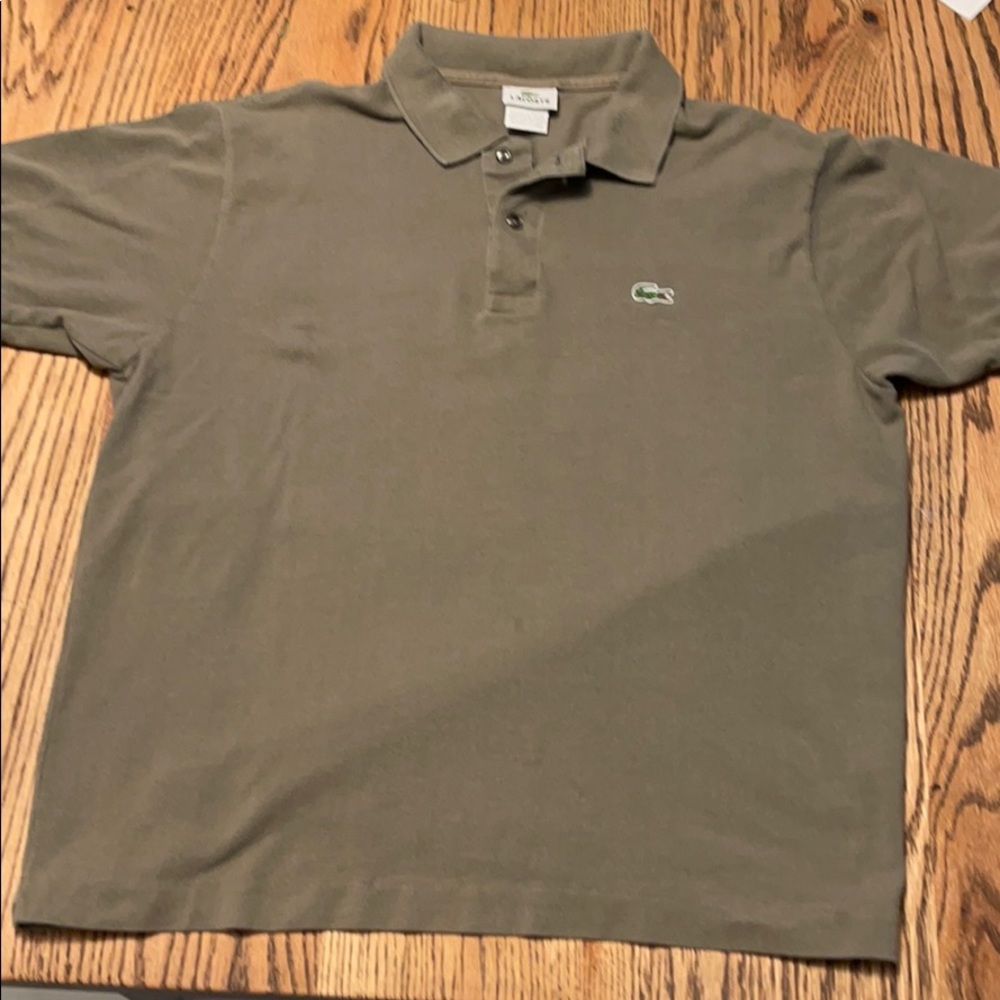 Lacoste, Heather Green Polo Shirt, Size 6 (M)